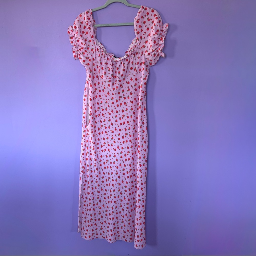 Floral Pink Midi Dress